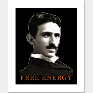 Nikola Tesla Free Energy thinker scientist philosopher Posters and Art